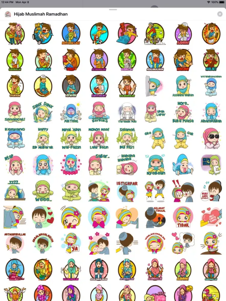 Ảnh chụp màn hình của Hijab Muslimah Ramadhan Moji iPad 