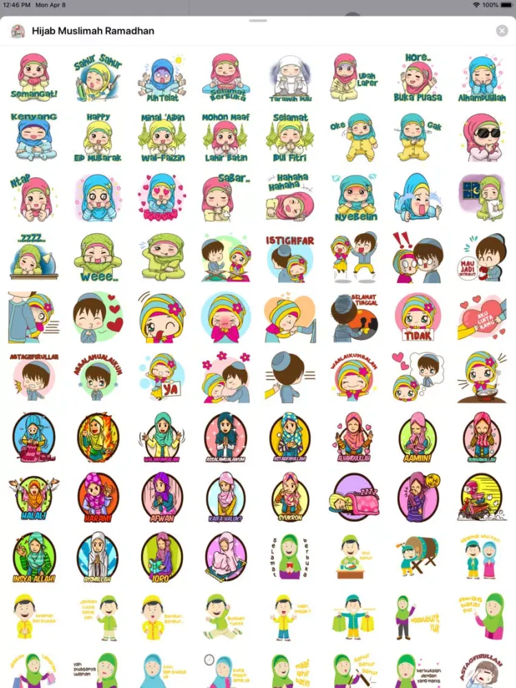 Ảnh chụp màn hình của Hijab Muslimah Ramadhan Moji iPad 