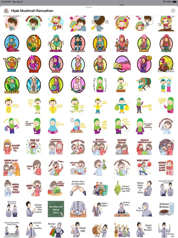 Ảnh chụp màn hình của Hijab Muslimah Ramadhan Moji iPad 