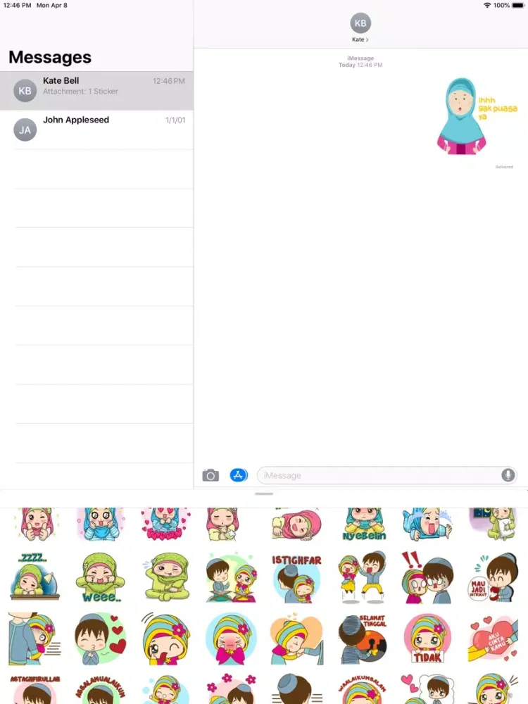 Ảnh chụp màn hình của Hijab Muslimah Ramadhan Moji iPad 
