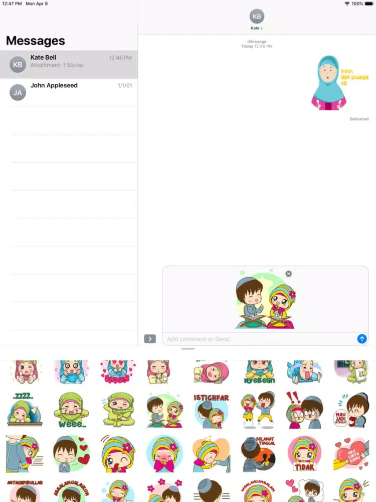 Ảnh chụp màn hình của Hijab Muslimah Ramadhan Moji iPad 