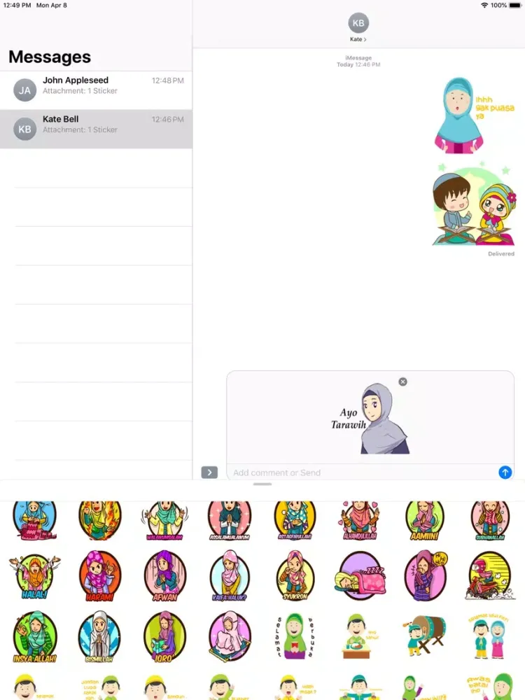 Ảnh chụp màn hình của Hijab Muslimah Ramadhan Moji iPad 