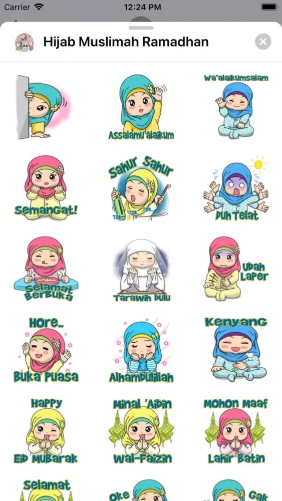 Ảnh chụp màn hình của Hijab Muslimah Ramadhan Moji