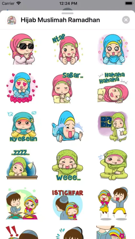 Ảnh chụp màn hình của Hijab Muslimah Ramadhan Moji