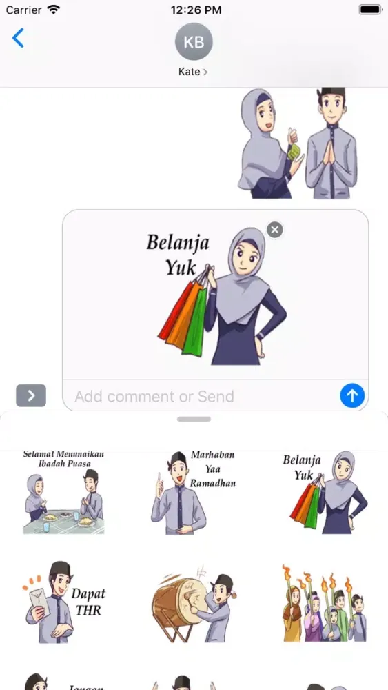 Ảnh chụp màn hình của Hijab Muslimah Ramadhan Moji