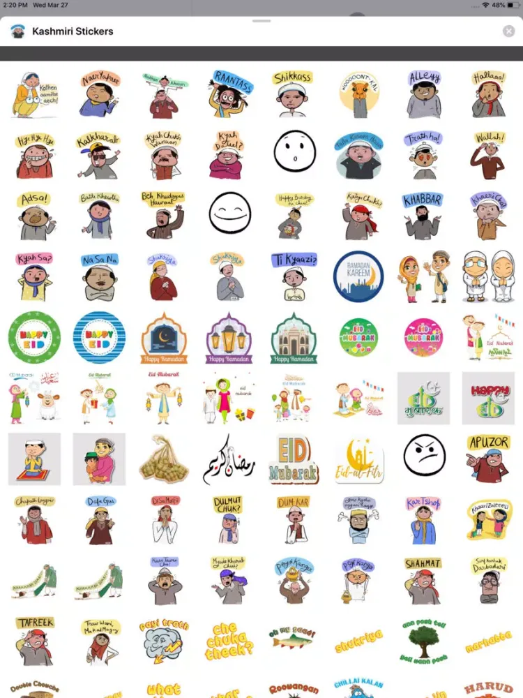 Capturas de tela do Kashmiri Stickers iPad 