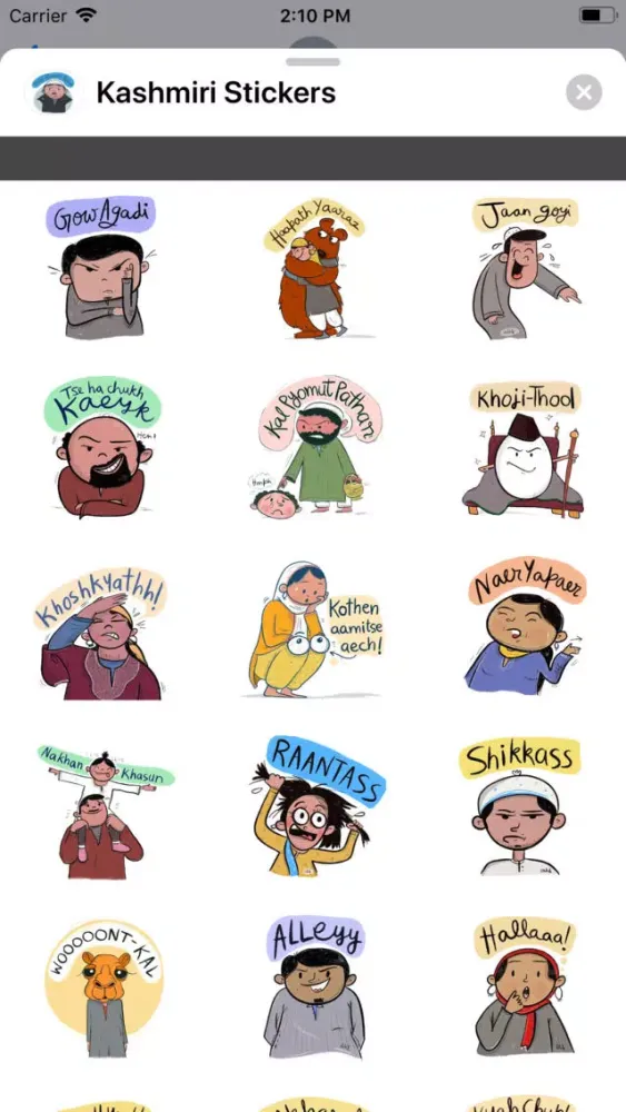 Capturas de tela do Kashmiri Stickers