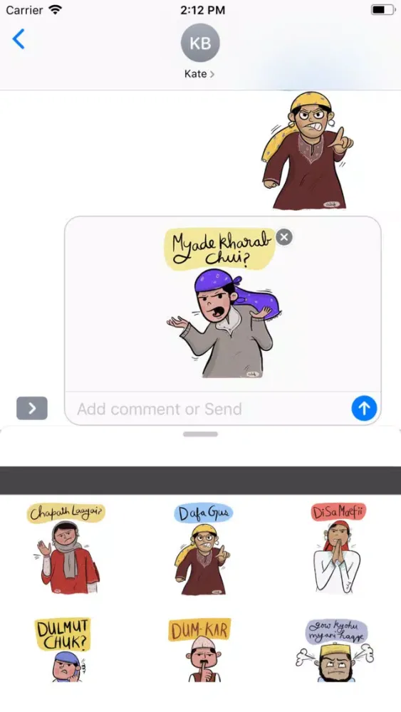 Capturas de tela do Kashmiri Stickers