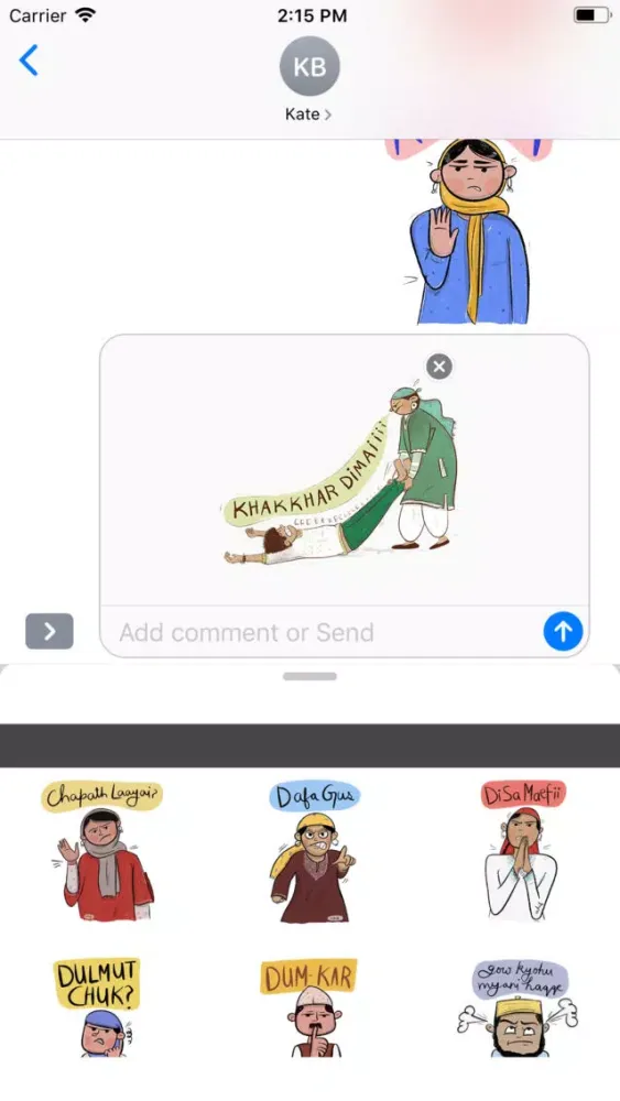 Capturas de tela do Kashmiri Stickers
