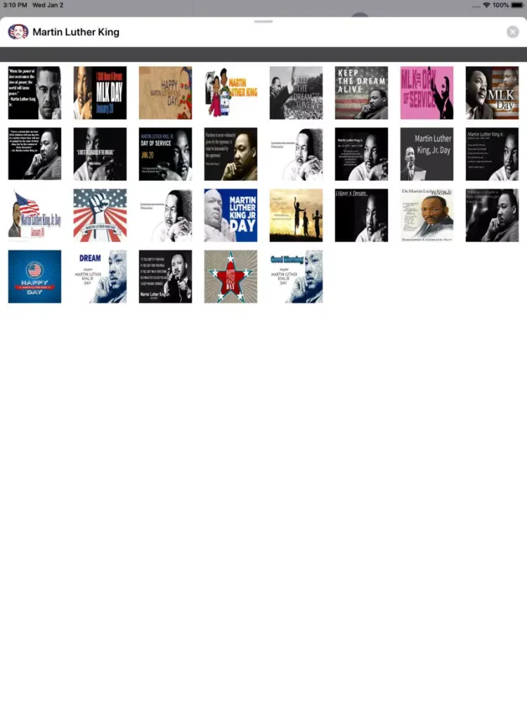 Screenshot di Martin Luther King Stickers iPad 