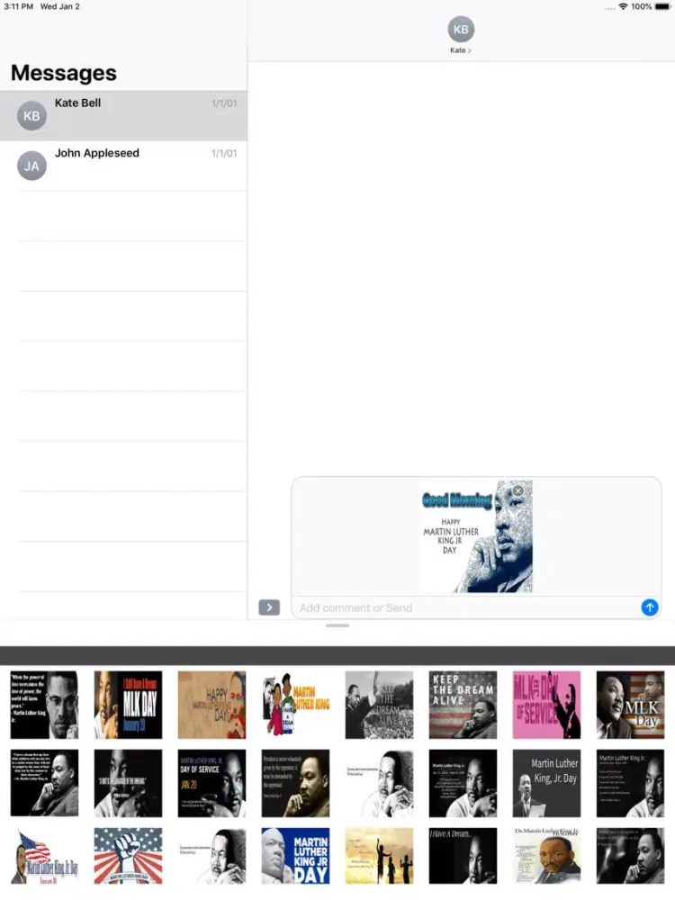 Screenshot di Martin Luther King Stickers iPad 