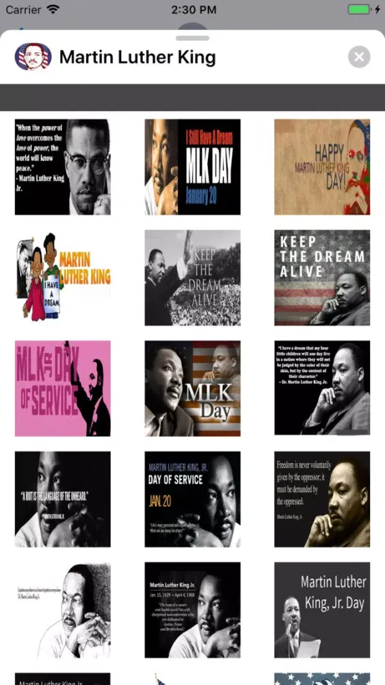 Screenshot di Martin Luther King Stickers