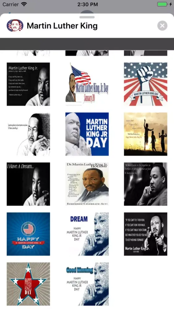 Screenshot di Martin Luther King Stickers