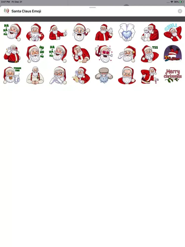 Santa Claus Emoji iPad  Screenshots