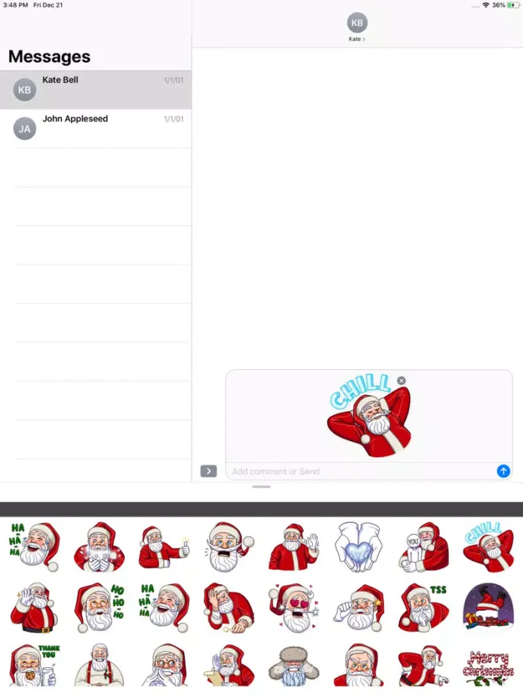 Santa Claus Emoji iPad  Screenshots