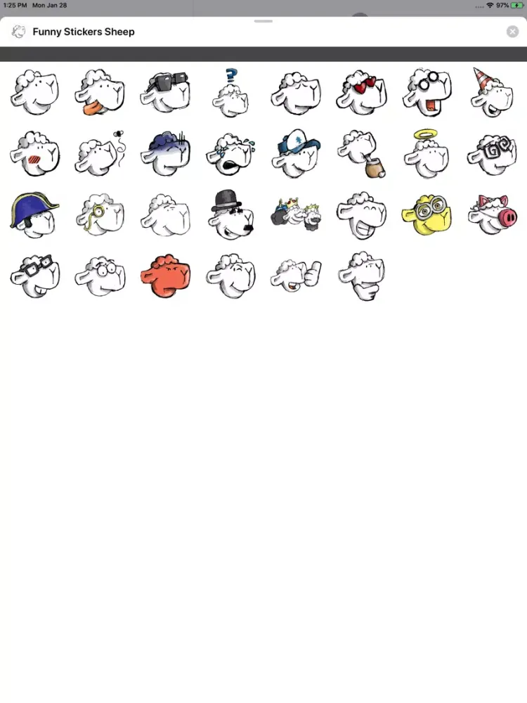 Captures d'écran de Funny Stickers Sheep iPad 