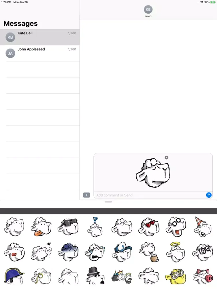 Captures d'écran de Funny Stickers Sheep iPad 