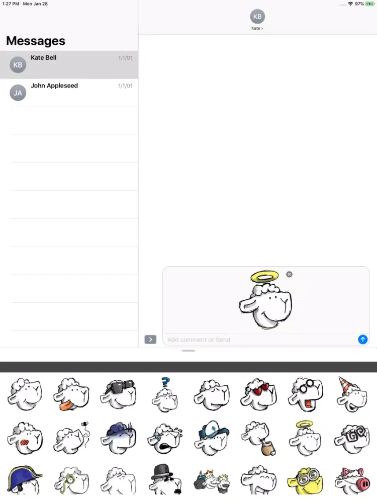 Captures d'écran de Funny Stickers Sheep iPad 