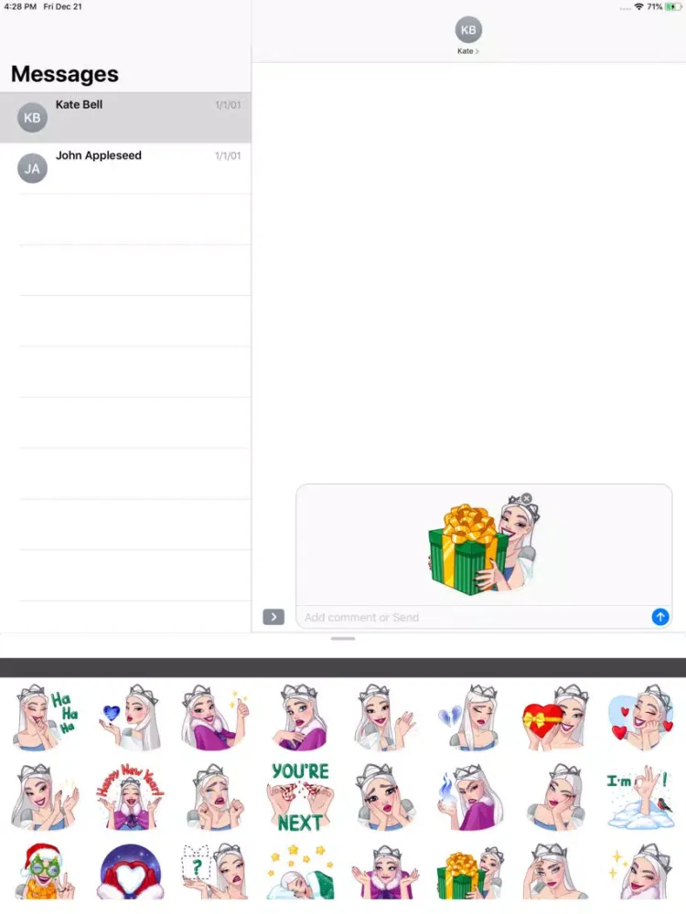 The Snow Queen stickers pack iPad 應用截圖
