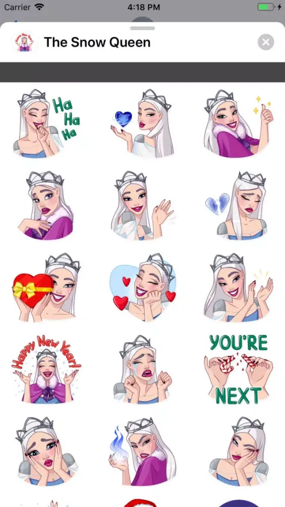 The Snow Queen stickers pack應用截圖