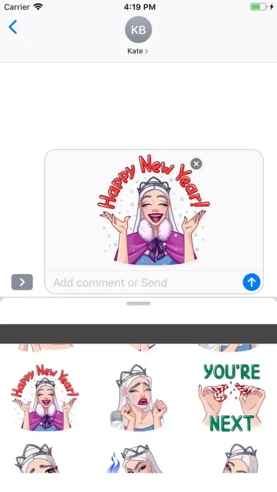 The Snow Queen stickers pack應用截圖