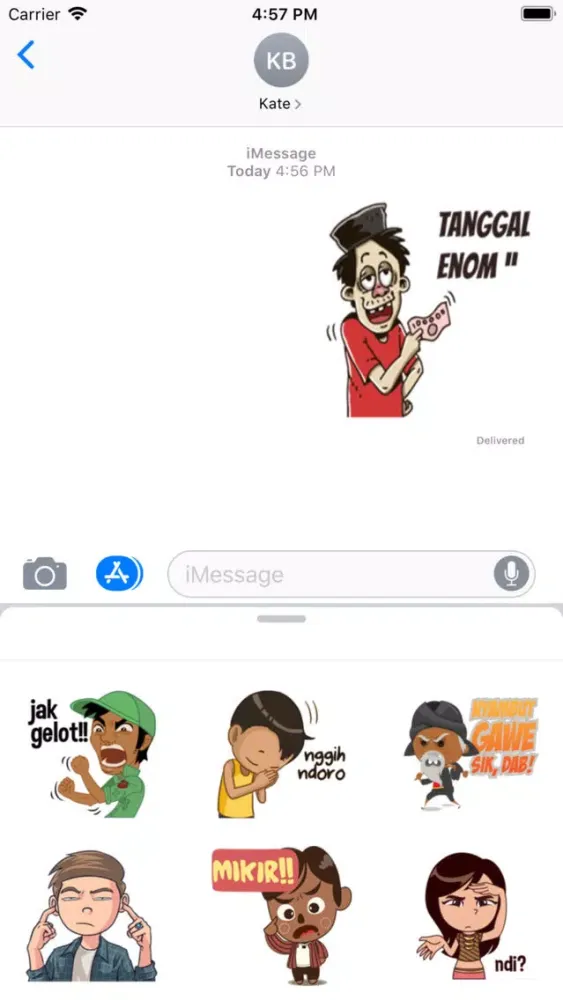 ภาพหน้าจอของ Wa Jawa Lucu Sticker