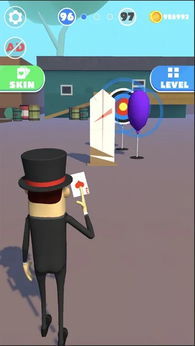 Screenshot di Card Throwing!