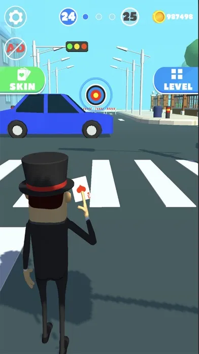 Screenshot di Card Throwing!