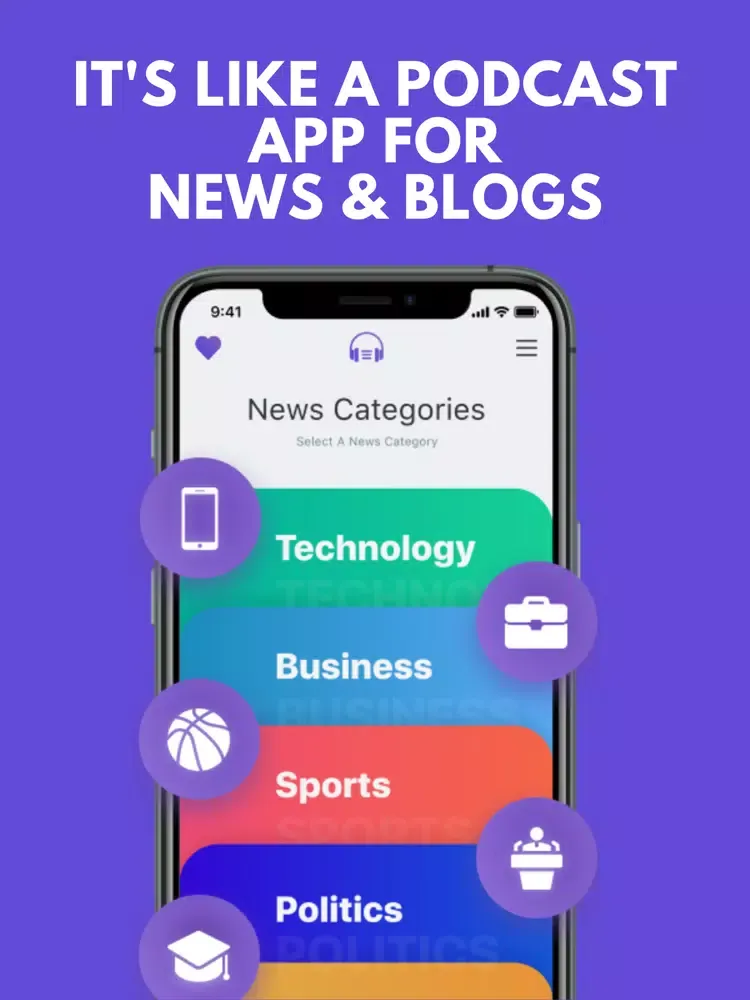 AudiBrow: News from Top Sites! iPad  سکرین شاٹس