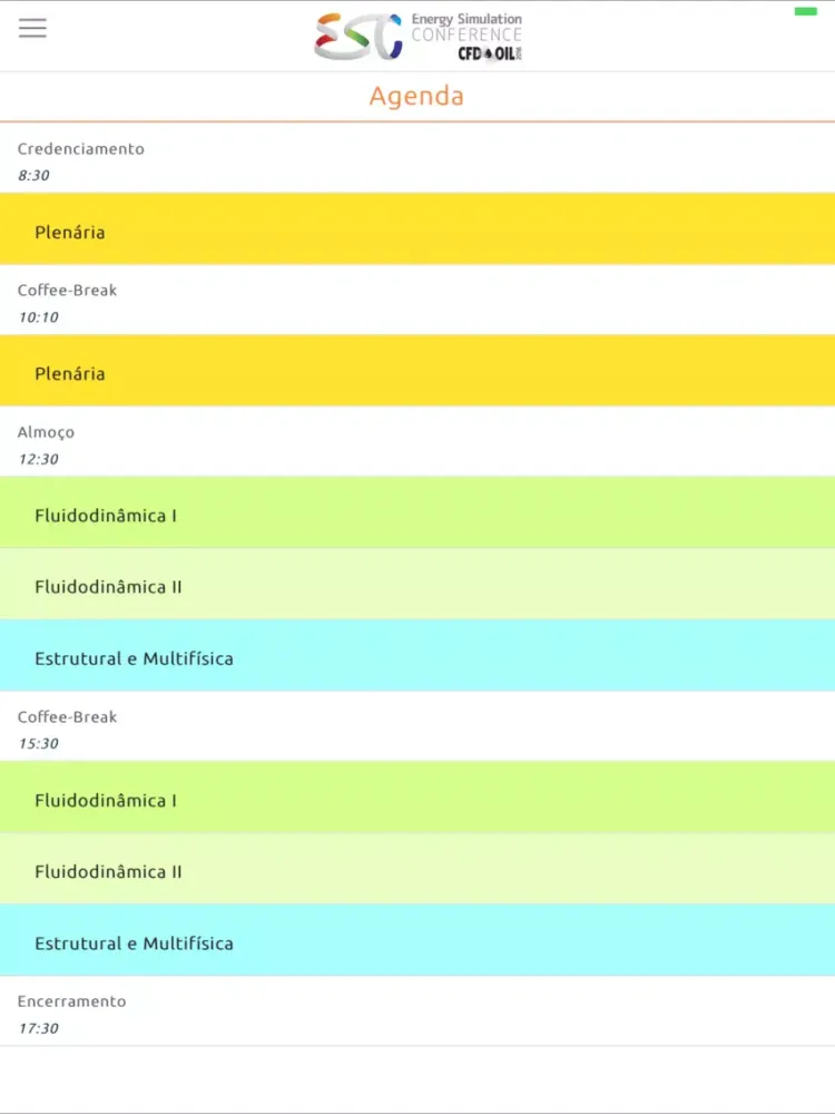 ESC - Energy Simulation Conf. 2016 iPad  Screenshots