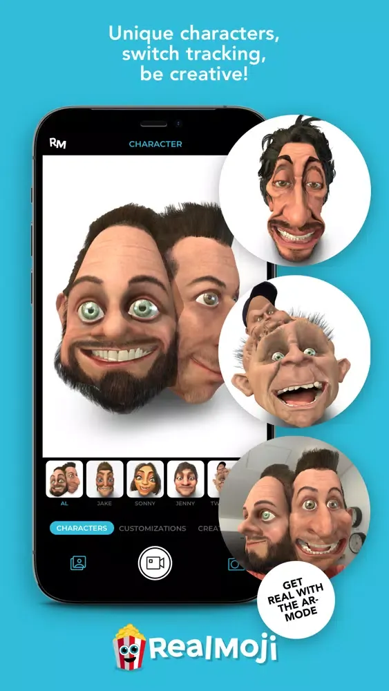 Tangkapan skrin Realmoji app