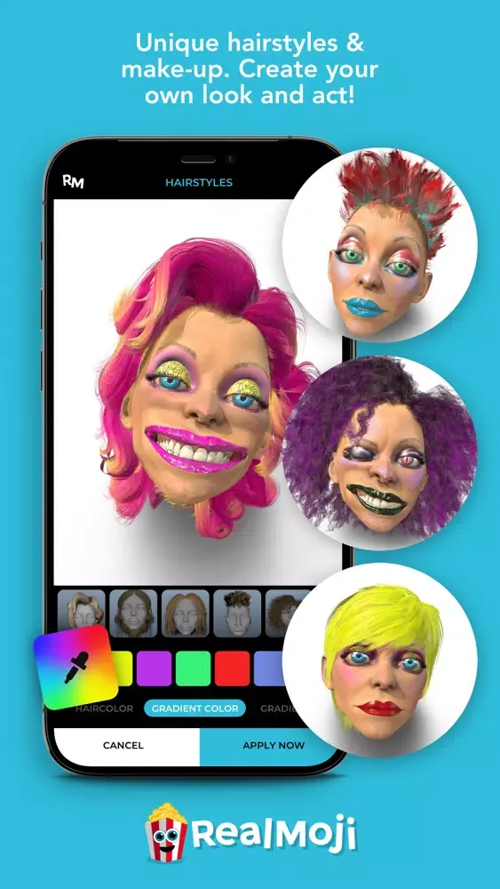 Tangkapan skrin Realmoji app
