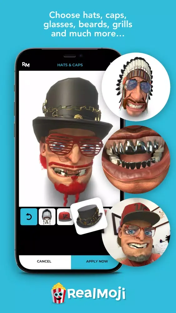 Tangkapan skrin Realmoji app