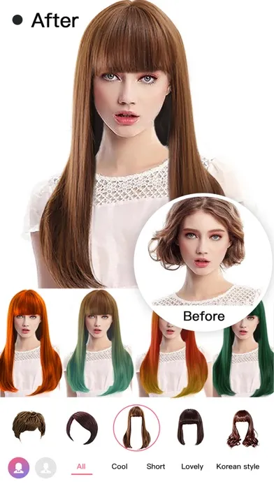 Tangkapan skrin HairStyle Try On & Hair Cut