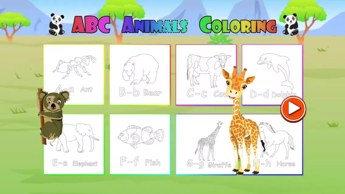 ABC Animals Coloring Pages for Kids -Modern Family應用截圖