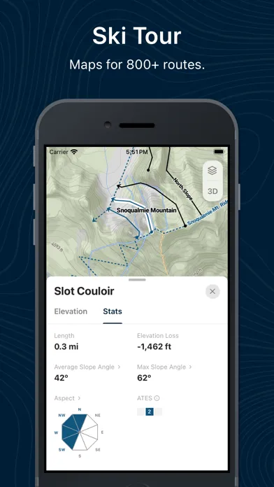 Tangkapan skrin Backtrack Maps: Ski & Hike