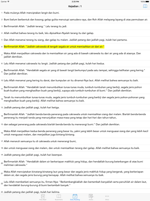 Alkitab: Easy to use Indonesian Bahasa Holy Bible App for daily offline Bible book reading iPad Screenshots