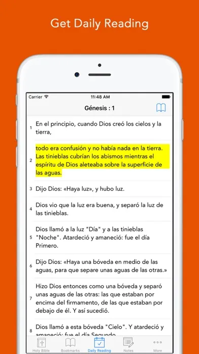 Spanish Bible: Easy to use Bible app in Spanish for daily offline Bible Book reading应用截图