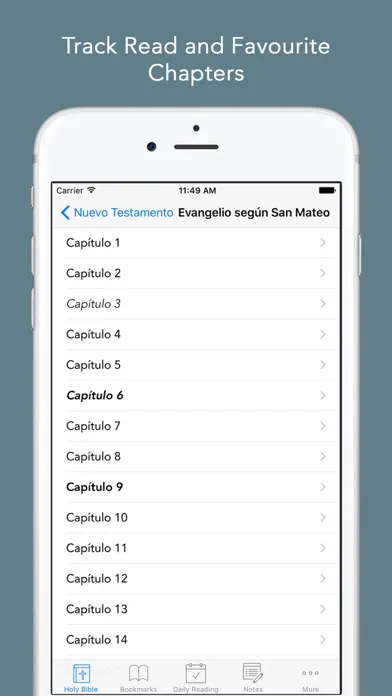Spanish Bible: Easy to use Bible app in Spanish for daily offline Bible Book reading应用截图