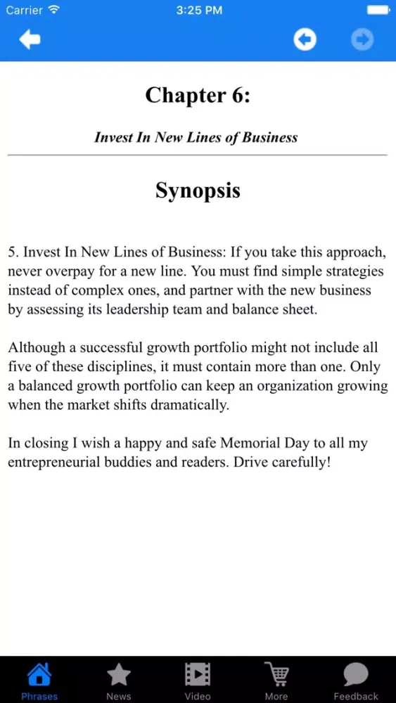 Tangkapan skrin Business Growth