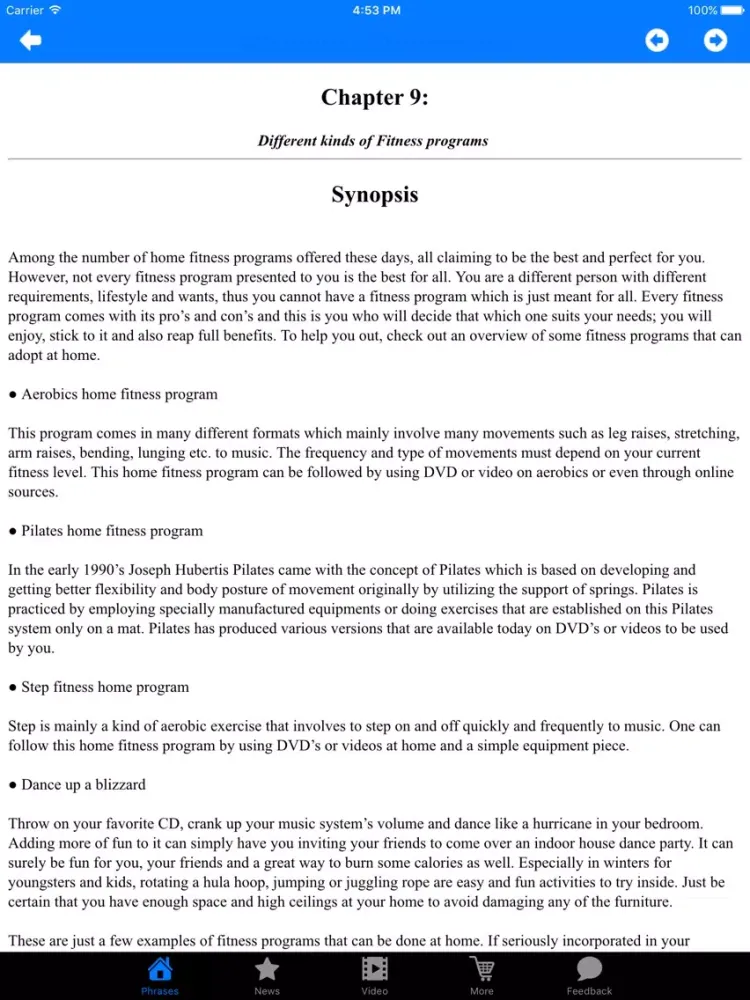 All about how to Lose Fat Get Fit iPad  Screenshots