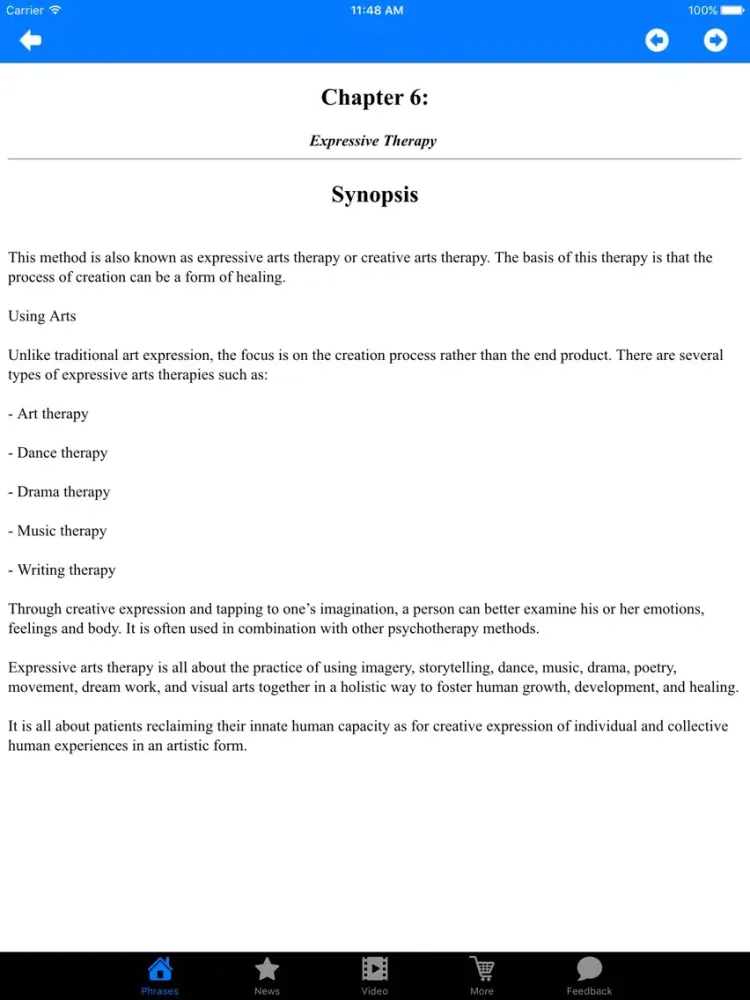 Tangkapan skrin All about Psychotherapy Healing iPad 
