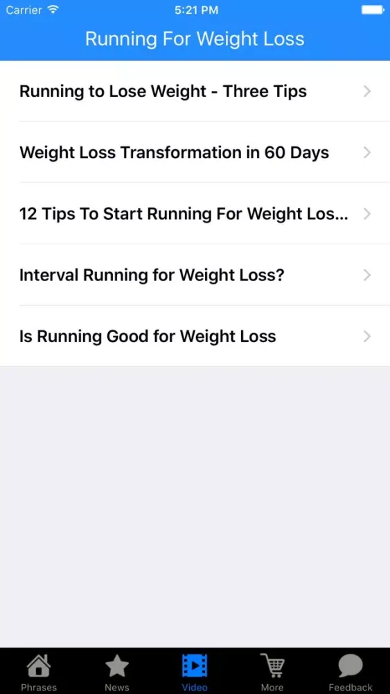 Ảnh chụp màn hình của All about Running For Weight Loss