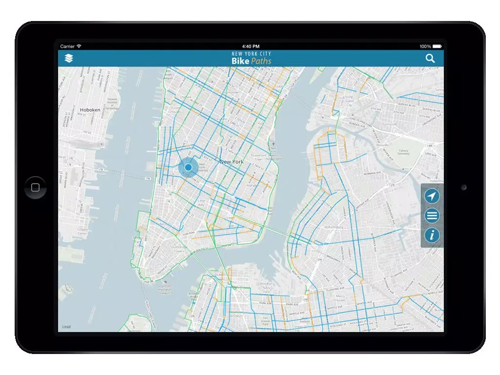 Zrzuty ekranu NYC Bike Paths Free iPad 
