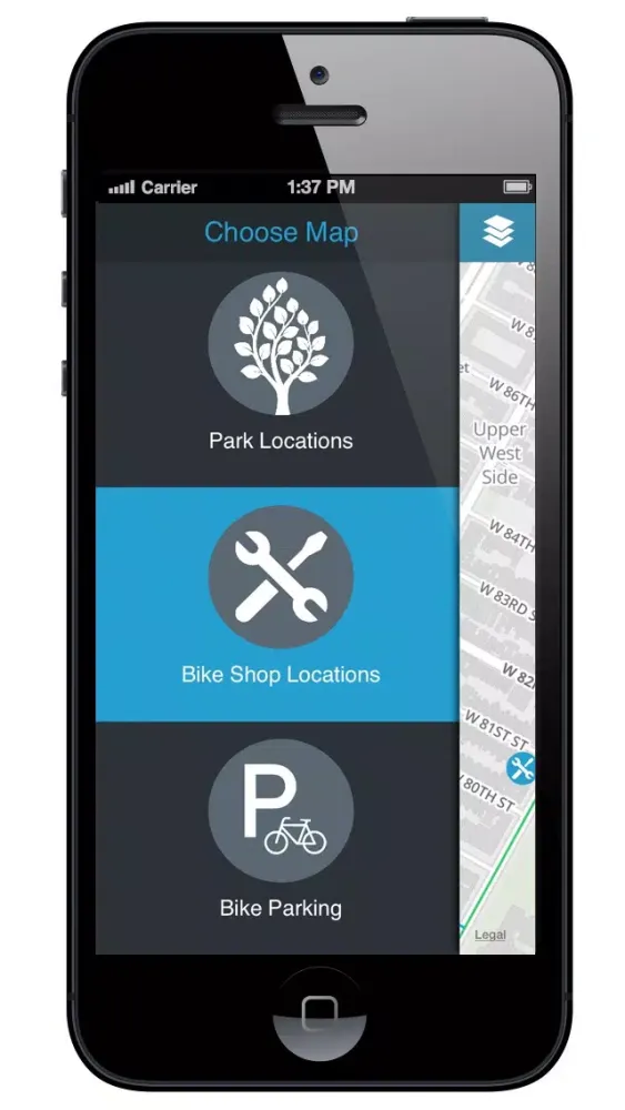 Zrzuty ekranu NYC Bike Paths Free