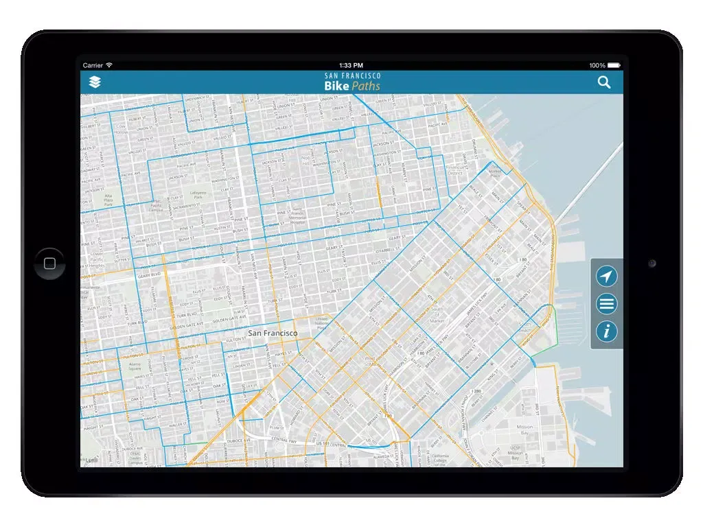 صور San Francisco Bike Paths Free iPad 