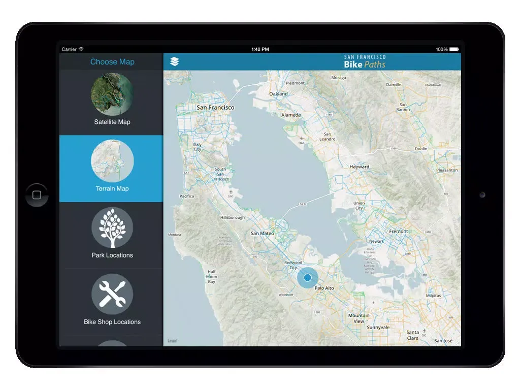 صور San Francisco Bike Paths Free iPad 