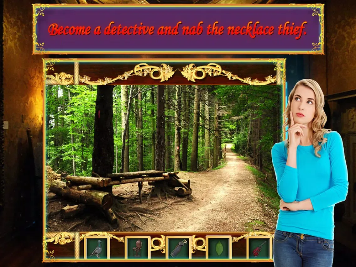 Hidden Object Games Catch the Necklace Thief iPad 應用截圖