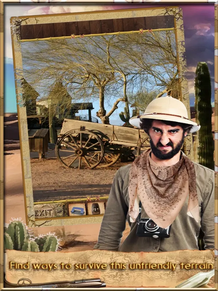 Capturas de tela do Hidden Object Games Survive the Desert iPad 