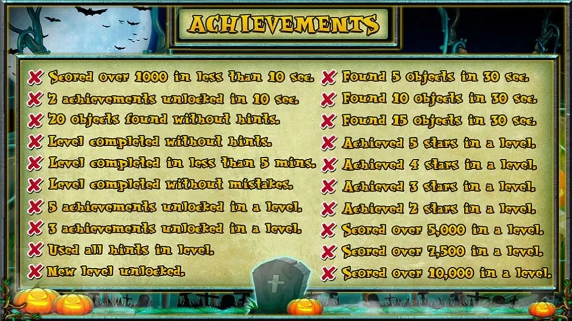 Ảnh chụp màn hình của Graveyard Hidden Object Games